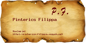 Pinterics Filippa névjegykártya